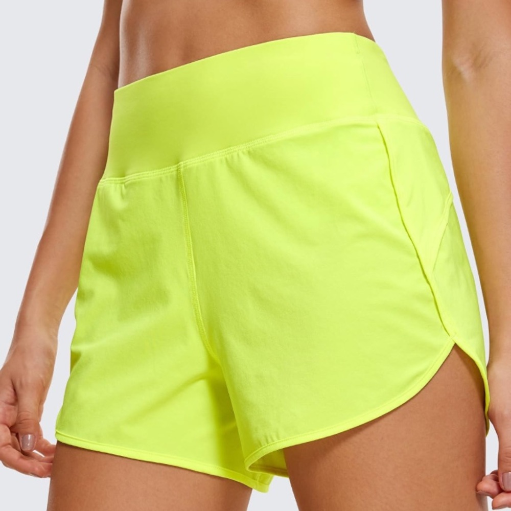 CRZ Yoga High Waisted Running Shorts w/ Liner & Pockets